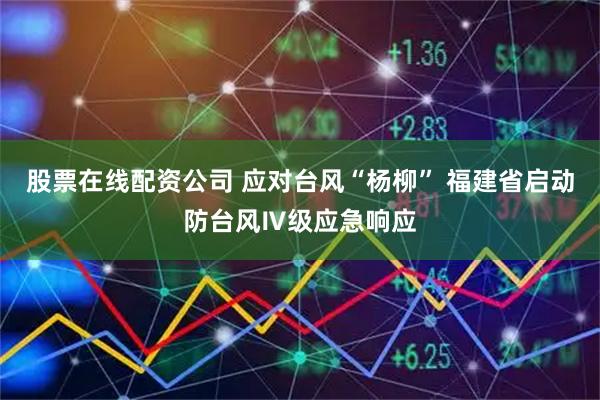 股票在线配资公司 应对台风“杨柳” 福建省启动防台风Ⅳ级应急响应